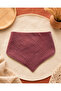 Dried Rose 4-Layer Muslin Baby Drool Bib with Snap Fasteners Soft Baby Bib