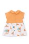 Baby Girl Snap Fastener Woven Dress 6-18 Months Orange - 3