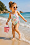 Girls' Patterned Ruffle Swimsuit – Comfortable & Stylish Design for Summer Beach & Pool 3-7 Years