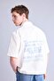 100% Cotton Boxy Fit Shirt Collar Printed Canvas Short Sleeve Shirt H5985Ax26Sm