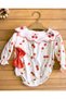 Eid Embroidered Collar Bandana/Bandana 100% Cotton Romper Set of 2 for Baby Girls - 2