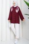 Women's Scarf Wide Sleeve Detailed Shirt - 4