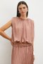 Pleated sleeveless crop blouse - 5