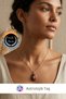 Rodonite Natural Stone Star Detailed Steel Necklace - Stone of Love and Balance - 3