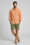 Farrington Apricot Color 100% Linen Shirt - 4