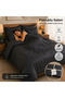 Cotton Satin Duvet Cover Set Anthracite Double Size - 5