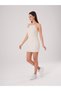 Women's Ecru Halter Neck Mini Dress Jf27