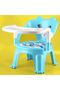 Baby Feeding Chair with Detachable Tray, Portable High Chair for Toddlers, Booster Seat with Back Support, Cushioned Cartoon Cover, Stackable, Safe Comfortable for Feeding/Playing