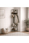 Modern Corner Stand with Shelves and Hooks