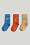3 Pack Safari Slip-Resist Socks