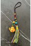 Feng Shui Abundance and Luck Cat Hanging Decoration /Maneki Neko Gold Tasseled Car Mirror Ornament - 3