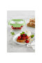 Green 3-Piece Square Storage Container Set with Glass Lid - 2