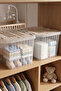 Lockable Lid Toy Storage Box - 16 Lt Kids Room Organizer, Toy Storage Box Beige - 4