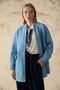 Zippered Stand Collar Blue Jacket with Pocket Detail 0184 - 2
