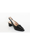 Women's Leather Heeled Shoes with Accessories - 4