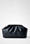 Alba Knitted Detailed Black Hand and Shoulder Bag - Clutch - 2