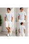 Men's Ottoman Fabric Crew Neck Summer T-Shirt Shorts 2-Piece Top and Bottom Set