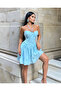 Blue Patterned Dress with Rope Straps - 2