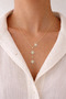 Women's Gold Color Starry Y Necklace with Zircon Stone Stylish Necklace Design Elegant - 2