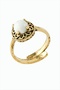 ILKESHOP خاتم أصلي من الحجر الطبيعي المستدير (234225) - - 2