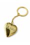 Gold Color Heart Patterned 316L Stainless Steel Openable Memory Keychain - 5