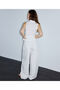 Wide Leg Fit Pants with Linen Content - 5
