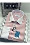 Classic Long Sleeve Pocketless Collar Cuff White Gift Boxed Men's Shirt Fs-004325 - White Claret Red
