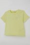Girl's Crop T-Shirt with Stone Bow Print, Ages 7-12, Pistachio Green - 3