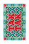 "Aura" Series - Retro Floral Patterned Green Pink Woven Base Decorative Carpet with No Writing Aura17 - 5