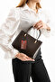 Jesse Vertical Form Hand and Shoulder Bag with Gold Buckle Detail, Brown - 2