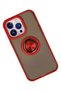 Ilkeshop New iPhone 13 Pro Case Montreal Silicone Cover with Ring (184438) - Red - 2