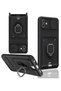 Ilkeshop New Galaxy A05 Case Zuma Silicone with Business Card Holder and Ring (183559) - Black