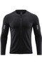 . Men's Full Zipper Diving Fabric Long Sleeve Slim Fit Flexible Sports Sweatshirt - 2