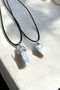 White Turquoise Natural Stone Pendant Original Gemstone Pendant Nail Cut Triangle Cut Pendant (2 Pieces) - 2