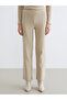 Create Your Style with Uzg Store Beige Elastic Waist Corded Fabric Women's Trousers - 2