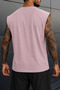 Men's Oversize Sleeveless T-Shirt 100% Cotton California Printed Crew Neck Tank Top - 2