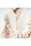 Floral Patterned Ruffle Collar Baby Girl Romper and Headband Set 100% Cotton - 4