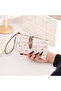 Cream Color Soft Textured Giraffe Printed Strap Portfolio Wallet Handbag