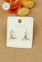 Xuping Earrings - Xuping Gold Tarnish-Resistant Stone Hoop Earrings - 1cm - 4