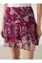 Patterned Mini Skirt with Zipper at the Waist - 3