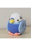 Amigurumi Knitted Toy Bird Budgie Chubby Blue - 6