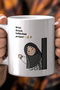 كوب من السيراميك الأبيض سعة 330 مل مطبوع مع كتابة عاطفية وذات معنى