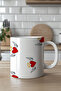 Heart Patterned 330ml Printed White Ceramic Mug Cup - 4