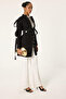 Contrast Stitched Belted Safari Jacket - 2