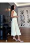 Yellow Collared Sleeveless Belted Dress - 5