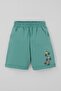 Boy's Shorts Set with Monster Trucks Print, Ages 1-4, Cream - 3