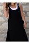 Black-White Detailed Strappy Dual Dress - 2