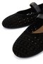 Women's Genuine Leather Black Suede Ballerina Shoes - 5