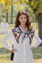 Shoe Basket Floral Patterned Elegant Women's Shoulder Shawl | Collar Scarf - 2