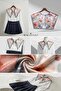 Shoe Basket Artistic Watercolor Floral Pattern Chiffon Shoulder Shawl | Collar Scarf - 6